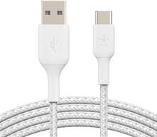 Belkin Boost Charge Usb-A To Usb-C Cable Braided 1M White