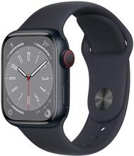 Apple Watch Ser 8 GPS+Cell 41mm Midnight Alu Case Midnight Sport B