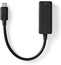 Nedis USB-nätverkskort | USB 3.2 Gen 1 | 2.5 Gbps | USB-C- Hane | RJ45 Hona | 0.2 m | Rund | Guldplaterad | Förtent Koppar | Svart | Kuvert