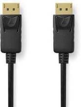 Nedis Displayport-kabel | DisplayPort Hane | DisplayPort Hane | 8K@60Hz | Nickelplaterad | 1.00 m | Rund | PVC | Svart | Låda