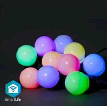 Nedis SmartLife Dekorativ LED | Festljus | Wi-Fi | RGB | 10 LED"'s | 9.00 m | Android- / IOS | Glödlampediameter: 50 mm