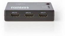 Nedis HDMI - Switch | 3-Port port(s) | 3x HDMI- Ingång | 1x HDMI- utgång | 1080p | 3.4 Gbps | ABS | Svart
