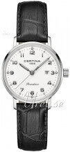 Certina C035.210.16.012.00 Ds Caimano Vit/Läder Ø28 mm