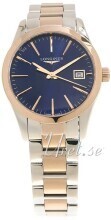 Longines L2.386.3.92.7 Conquest Classic Blå/Roséguldstonat stål Ø34 mm