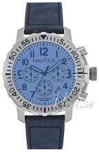 Nautica NAI19534G Chronograph Blå/Läder Ø48 mm