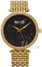 So & Co New York 5080.3 SoHo Kristallinfattad/Gulguldtonat stål Ø38 mm