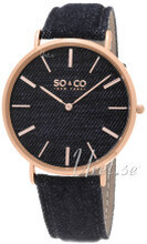 So & Co New York 5103.5 SoHo Blå/Läder Ø41 mm