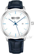 So & Co New York 5521.3 Madison Vit/Läder Ø40 mm