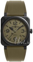 Bell & Ross BR03A-MIL-CE/SRB BR 03 Military Grønn/Gummi Ø41 mm