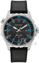 Bulova 96B337 Sort/Gummi Ø43 mm