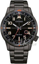 Citizen BM7555-83E Aviator Sort/Stål Ø43 mm