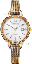 Citizen EW2447-89A Eco Drive 180 Hvit/Rose-gulltonet stål Ø31 mm