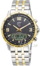 ETT Eco Tech Time EGS-11553-21M Professional Sort/Gulltonet stål Ø43 mm