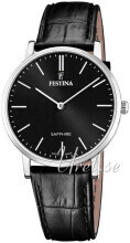 Festina F20012-4 Swiss Made Sort/Lær Ø39 mm