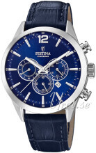 Festina F20542-2 Timeless Blå/Lær Ø44 mm