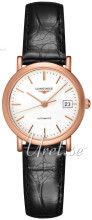 Longines L4.378.8.12.4 Elegant Hvit/Lær Ø27.2 mm