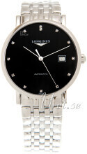 Longines L4.910.4.57.6 Elegant Sort/Stål Ø39 mm