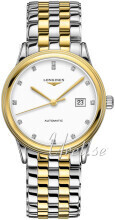 Longines L4.984.3.27.7 Flagship Hvit/Gulltonet stål Ø40 mm