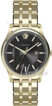 Versace VE4A00820 Aiakos Sort/Gulltonet stål Ø44 mm