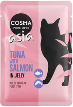 Økonomipakke Cosma Asia Porsjonsposer 24 x 100 g - tunfisk & laks