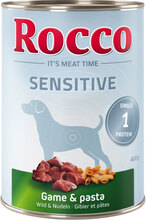 Rocco Sensitive 6 x 400 g - Vildt & pasta