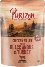Purizon 6 x i olika storlekar till prova-på-pris! - Black Angus & Turkey with Sweat Potato andCranberry (6 x 300 g)