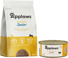 Applaws provpack: Torr- och våtfoder - 2 kg Adult Chicken & Duck + 6 x 156 g Kycklingbröst