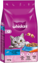 Ekonomipack: Whiskas torrfoder - 1+ Tonfisk (2 x 3,8 kg)