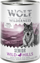 Wolf of Wilderness Senior - liten boks - Wild Hills - And & Kalv 6 x 400 g