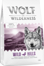 2 x 1 kg Wolf of Wilderness torrfoder till sparpris! - Adult Wild Hills - Duck