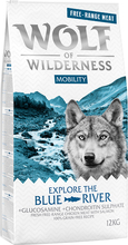 Økonomipakke: 2 x 12 kg Wolf of Wilderness - Explore The Blue River - Mobility Frilandskylling & Laks