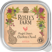 Rosie's Farm Kitten 16 x 100 g - Kitten: Kyckling & öring