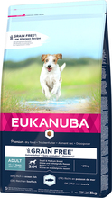 Eukanuba Grain Free Adult Small / Medium Breed med Laks - 3 kg
