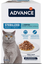 Advance Feline Sterilized Cod - 12 x 85 g