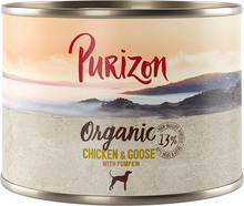 Purizon 6 x i olika storlekar till prova-på-pris! - Organic Chicken & Goose with Pumpkin (6 x 200 g)