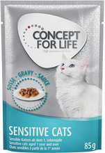 Concept for Life Sensitive Cats - FORBEDRET OPSKRIFT! - Supplement: 12 x 85 g Concept for Life Sensitive Cats i sovs