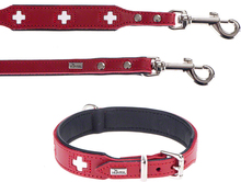 Hunter Sett: Halsbånd Swiss + Hundebånd Swiss - Halsbånd størrelse 55 + bånd 200 cm/18 mm