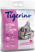 Tigerino Canada Style / Premium kattströ - Babypuderdoft - Ekonomipack: 2 x 12 kg