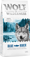 Økonomipakke: 2 x 12 kg Wolf of Wilderness - Blue River Laks