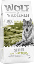 Økonomipakke: 2 x 12 kg Wolf of Wilderness - SENIOR Green Fields Lam