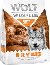 2 x 1 kg Wolf of Wilderness torrfoder till sparpris! - SOFT Adult Wide Acres - Chicken (halvfuktigt)