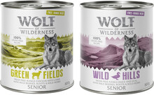 Blandet pakke Wolf of Wilderness 6 x 800 g - 6 x 800 g Senior "Frittgående" Blandet
