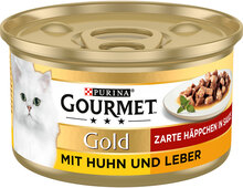 Gourmet Gold Bitar i sås 24 x 85 g - Kyckling & lever
