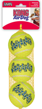 KONG Airdog Squeaker Ball tennisbollar med pipljud - Medium: Ø 6 cm, 3-pack