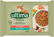 Ultima Cat Nature 4 x 85 g - Lax + Torsk