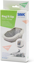 Savic Rincon hjørnetoalett med kant - Bag it Up Litter Tray Bags, Maxi, 12 Stk