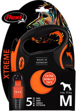 flexi Xtreme reim-bånd orange, 5 m - M: inntil 35 kg
