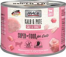 Ekonomipack: MAC's Cat kattfoder 12 x 200 g - Kalv & kalkon