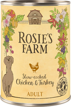 Økonomipakke: 24 x 400 g Rosie's Farm Adult - Kylling & Kalkun