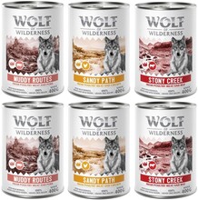 10 % Rabatt! Wolf of Wilderness mixpakker - 6 x 400 g (bokser): SENIOR 2x Fjærkre & storfe, 2x Fjærkre & gris, 2x Fjærkre & Kylling